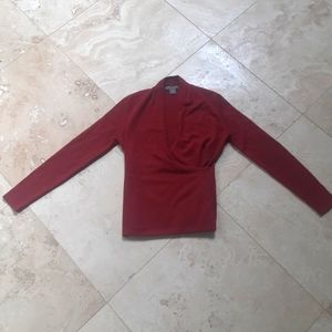 Ann Taylor 100% Cashmere Faux Wrap Sweater, Very Gently Pre-Worn